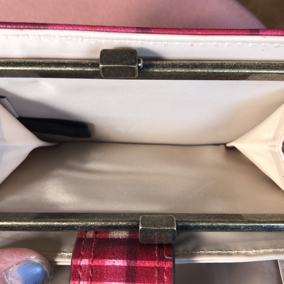 Small Red Plaid Clutch Wallet - Picture 5 of 6